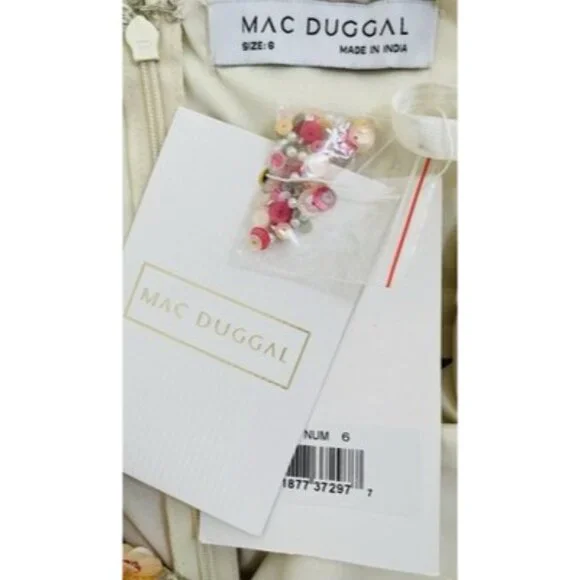 Mac Duggal 5527 Floral Beaded A-line Dress Size 6 $598 - Picture 9 of 9